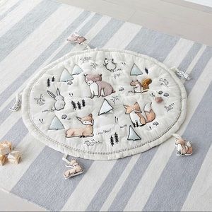 Crate & Barrel Kids Woodland Animals Activity Mat with Rattles